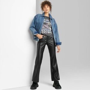 Wild Fable Faux Leather Flare Pants